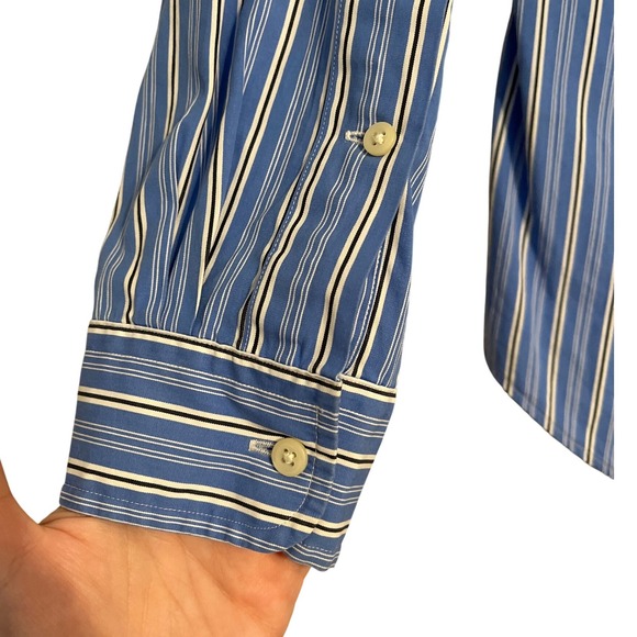Ralph‎ Lauren Classic Fit Blue Stripe Button Down Shirt Men Size S - Picture 5 of 7